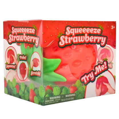 Jumbo Strawberry Stress Ball – Super Satisfying 5” Squishy for Stress Relief, Fidgeting & Sensory Play