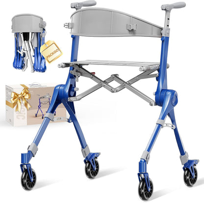 Walkers for Seniors, Lightweight Packgo Rollator, 12 Lbs, Travel
