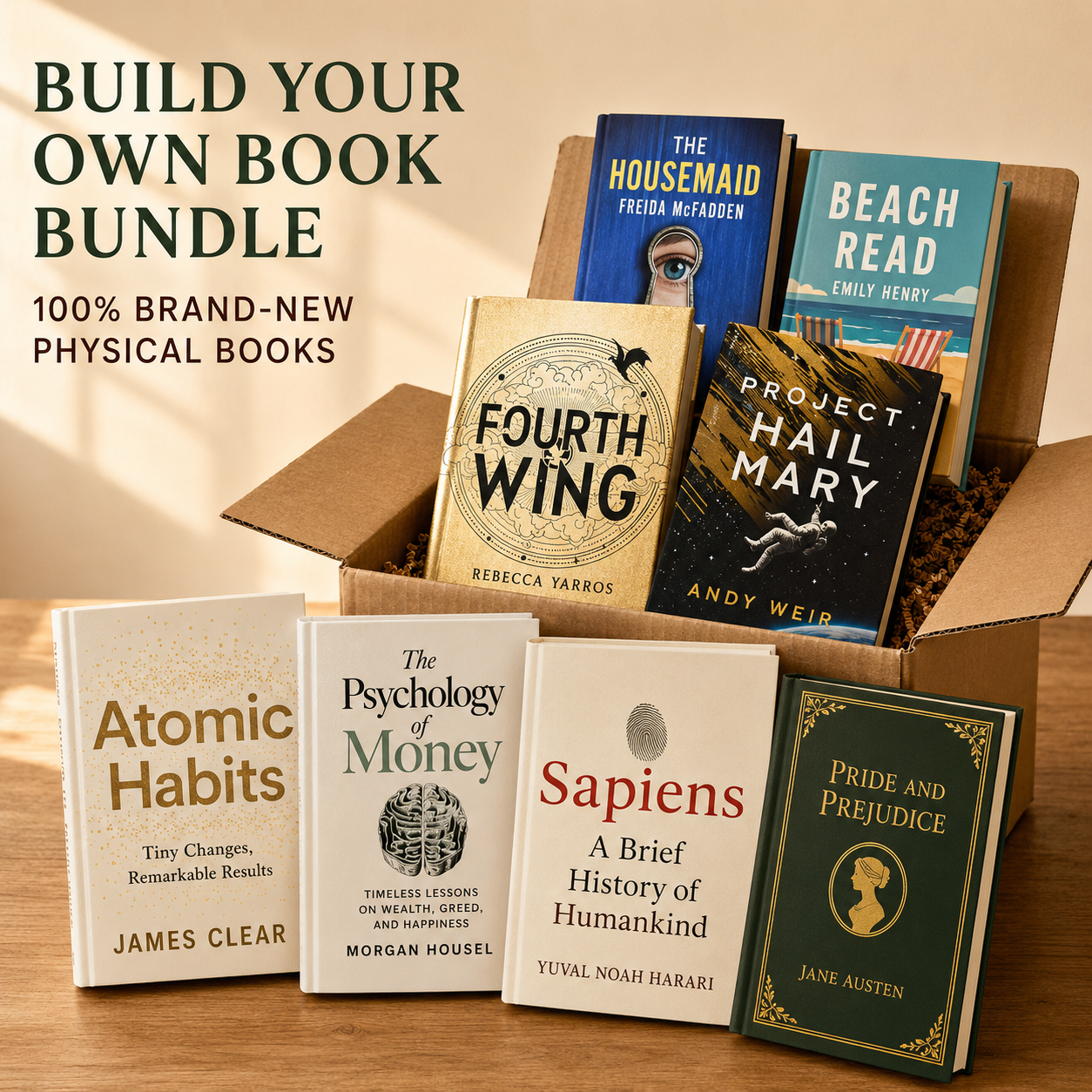 Brand-New Book Bundle – Choose Your Genre | 10, 20, 30 or 50 Books