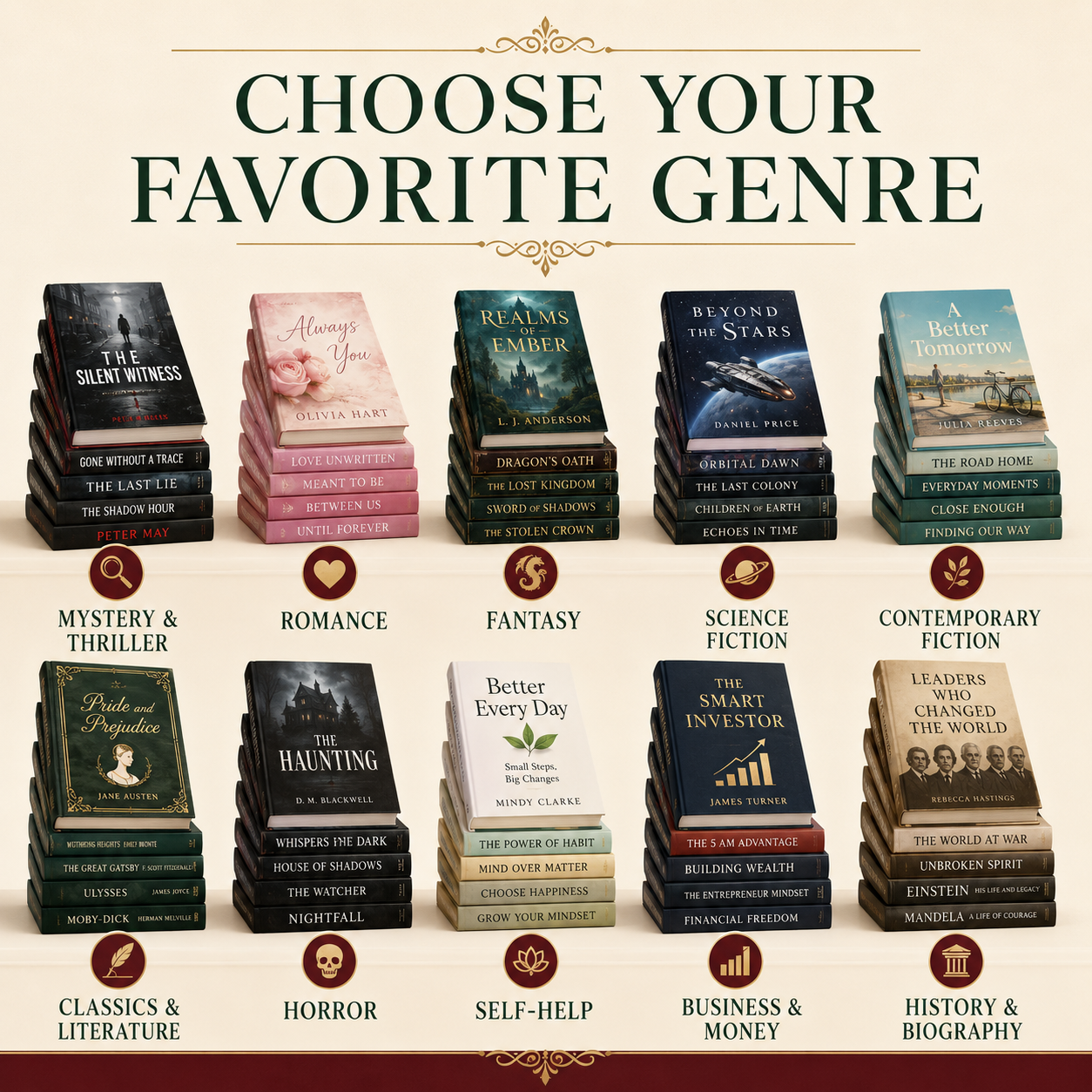 Brand-New Book Bundle – Choose Your Genre | 10, 20, 30 or 50 Books