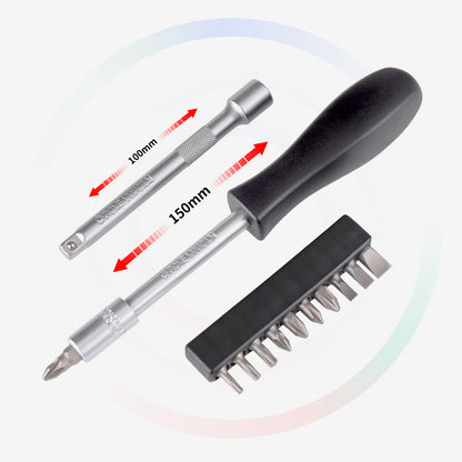 29pcs Core Ratchet Socket Wrench Kit – Chrome‑vanadium steel, 11 sockets & 10 bits. Perfect for car repairs & DIY – save on garage bills! 🛠️✨